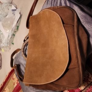 Sundance messenger bag in leather & suede